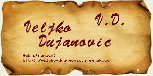 Veljko Dujanović vizit kartica